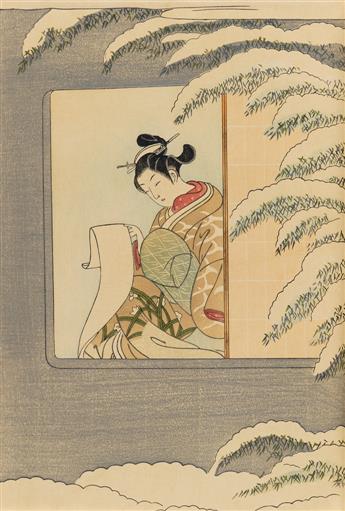 (JAPANESE PRINTS.) Harunobu Zenshu. Complete Works of Harunobu.